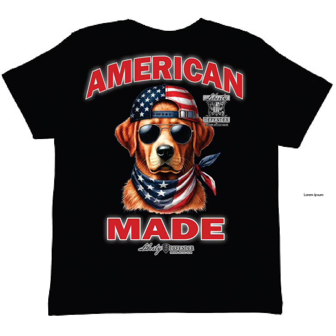 Liberty Defender - American Dog Flag Shirt | Boys